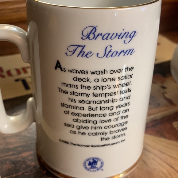 2 Vintage 1980’s Norman Rockwell Coffee Mugs Cups & Poster Book - Picture 3 of 11